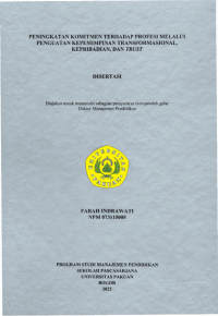 Peningkatan Komitmen Terhadap Profesi Melalui Penguatan Kepemimpinan Transformasional, Kepribadian, Dan Trust