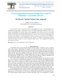 Work Engagement in Nurses during The Covid-19 Pandemic: A Literature Review