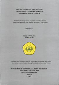 Analisis Sequential Exploratory Organization Citizenship Behavior Guru PAUD di Kota Cirebon