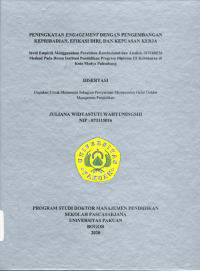 Peningkatan Engagement dengan Pengembangan Kepribadian, Efikasi diri, dan Kepuasan Kerja: studi empirik menggunakan penelitian korelasional dan Analisi SITOREM Method pada Dosen Institusi Pendidikan Program Diploma III Kebidanan di Kota Madya Palembang