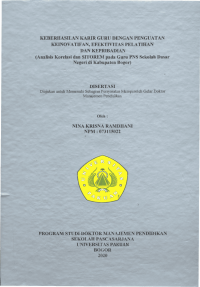 Keberhasilan Karir  Guru dengan Penguatan Keinovatifan, Efektivitas Pelatihan dan Kepribadian: analisis korelasi dan SITOREM pada guru PNS SDN di Kabupaten Bogor