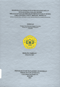 Peningkatan Efektivitas Penyelenggaraan Kuliah Kerja Dalam Negeri Melalui Evaluasi Program Menggunakan Model CIPP (Context, Input, Process, Product) (Studi Analisis pada Universitas Pertahanan di Sentul, Kabupaten Bogor) / (Evaluation of Domestic Field Study using CIPP Model: Analytical Study of  Indonesian RIDU)
