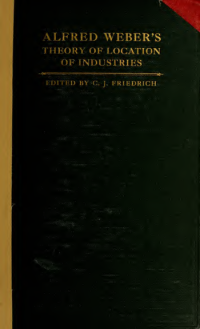 THEORY OF THE LOCATION OF INDUSTRIES