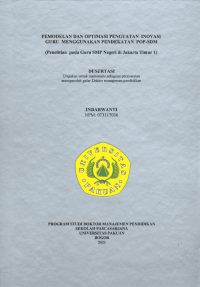 Pemodelan dan Optimasi Penguatan Inovasi Guru Menggunakan Pendekatan POP-SDM (Penelitian pada Guru SMP Negeri di Jakarta Timur 1)