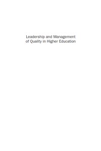 Leadership and Management of Quality in Higher Education