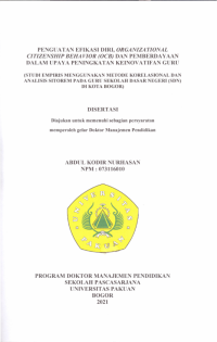 Hubungan Antara Kepemimpinan Transformasional Kepala Sekolah Dan Kecerdasan Spiritual Dengan Kreativitas Guru Sekolah Dasar Negeri Se Kecamatan Kota Bogor Barat