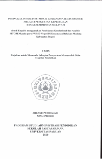 Peningkatan Organizational Citizenship Behavior (OCB) Melalui Penguatan Kepribadian dan Kepemimpinan Melayani: studi empiris menggunakan pendekatan korelasional dan analisis SITOREM pada guru PNS SDN di Kecamatan Babakan Madang Kabupaten Bogor