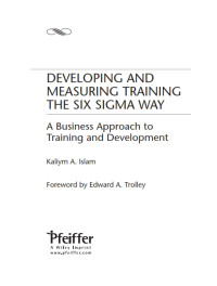 Image of DEVELOPING AND MEASURING TRAINING THE SIX SIGMA WAY : A Business Approach to Training and Development