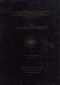 Pengembangan Instrumen Penilaian Holistik Berbasis Computer Based Test pada Pembelajaran Pencemaran Lingkungan di Kelas VII