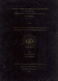 Analisis Dampak Pemukiman Dan Ukm Industri Tepung Aci Terhadap Kualitas air Sungai Ciheleut Bogor Utara