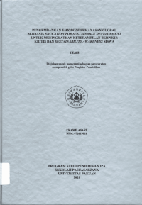 Pengembangan E-Module Pemanasan Global Berbasis Education For Susteinable Development untuk meningkatkan Keterampilan Berpikir Kritis dan Sustainability Awareness Siswa