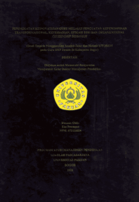 Peningkatan Keinovatifan Guru Melalui Penguatan Kepemimpinan Tranformasional, Kepribadian,Efikasi Diri Dan Organizational Cityzenship Behavior. (Studi Empiris Menggunakan Analisi JAlur Dan Metode SITOREM Pada Guru SMP Swasta Se Kabupaten Bogor).