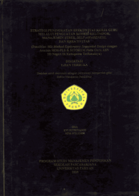 Strategi Peningkatan Efektivitas Kerja Guru Melalui Penguatan Kohesi Kelompok, Manajemen Stres, Self-Awareness, dan Kreativitas (Penelitian Mix Method  Exploratory Squential Design dengan Analisis SEM-PLS & SITOREM Pada Guru ASN SD Negeri di Kabupaten Tasikmalaya)