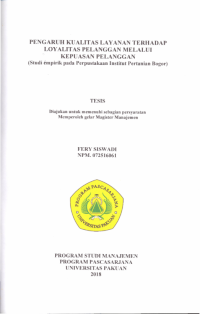 Pengaruh Kualitas Layanan Terhadap Loyalitas Pelanggan Melalui Kepuasan Pelanggan