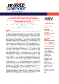 Increasing Engagement through Strengthening Organizational Climate, Servant Leadership, Self-Efficacy, and Job Satisfaction for Teachers of the Madrasah Ibtidaiyah Foundation in West Jakarta