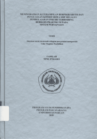 Meningkatkan Keterampilan Berpikir Kritis dan Penguasaan Konsep Siswa SMP Melalui Pembelajaran Inkuiri Terbimbing Berbasis Praktikum pada Sistem Pernapasan