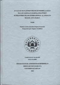 Evaluasi Manajemen Program Pembelajaran dalam Jaringan (Daring) Pesantren di Pesantren Islam Internasional Al-Andalus Bogor, Jawa Barat