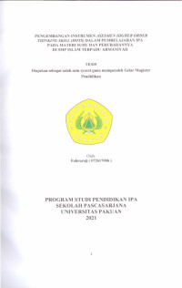 Pengembangan Instrumen Asesmen Higher Order Thinking Skill (HOTS) dalam Pembelajaran IPA pada Materi Suhu dan Perubahannya di SMP Islam Terpadu Armaniyah