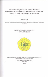 Analisis Sequential Exploratory Komitmen terhadap Organisasi Guru TK swasta di Kabupaten Sukabumi (Sequential Exploratory Analysis Commitment To The Organization Of Private Kindergarten Teachers In Sukabumi District )