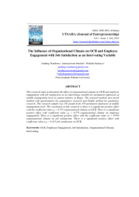 The Influence of Organizational Climate on OCB and Employee Engagement with Job Satisfaction as an Intervening Variable