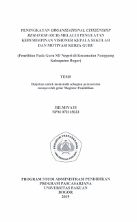 Peningkatan Organizational Citizenship Behavior (OCB) Melalui Penguatan Kepemimpinan Visioner Kepala Sekolah Dan Motivasi Kerja Guru
