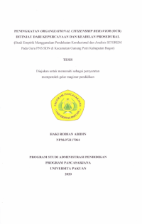 Peningkatan Organizational Citizenship Behavior(OCB) Ditinjau Dari Kepercayaan dan Keadilan Prosedural (Studi Empirik Menggunakan Pendekatan Korelasional dan Analisis SITOREM Pada Guru PNS SDN di Kecamatan Gunung Putri Kabupaten Bogor)
