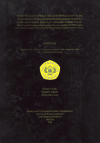 Peningkatan Kinerja Melalui Penguatan Iklim Organisasi, Efikasi Diri dan Engagement serta Kepuasan Kerja Sebagai Variabel Intervening