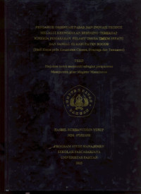 Pengaruh Orientasi  Pasar Dan Inovasi Produk Melalui Keunggulan bersaing Terhadap Kinerja Pemasaran Pelaku Usaha UMKM Sepatu dan Sandal DI Kabupaten Bogor (Studi Kasus Pada Kecamatan Ciomas, Dramaga dan Tamansari)