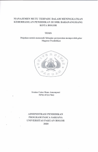 Manajemen Mutu Terpadu dalam Meningkatkan Keberhasilan Pendidikan Di SMK Baranangsiang Kota Bogor