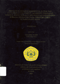 Pengaruh Sedain E-marketing, E-crm, Dan Customer Involvement Capability Terhadap Kinerja Bisnis Melalui keunggulan Kompetitif Sebagai Mediator Pada Industri Umkm Di tangerang Raya