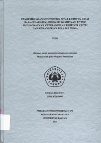 Pengembangan Multimedia Sifat Larutan Asam Basa (Silarasba) Berbasis Gimifikasi untuk Meningkatkan Keterampilan Berpikir kritis dan Kemandirian Belajar Siswa