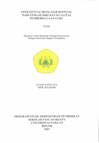 Efektivitas Mengajar Ditinjau dari Efikasi Diri dan Kualitas Pemberdayaan Guru