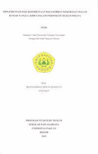 Implementasi Hak Keperdataan Bagi Korban Kekerasan dalam Rumah tangga (KDRT) dalam Perspektif Hukum Pidana