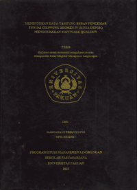 Menentukan Daya Tampung Beban Pencemar Sungai Ciliwung Segmen IV (Kota Depok) Menggunakan Software QUAL2KW