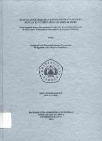 Hubungan Kepribadian dan Pemberdayaan Guru dengan Komitmen Organisasional Guru