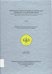 Peningkatan Kreativitas melalui Penguatan Kepribadian dan Iklim Organisasi: studi empirik menggunakan pendekatan korelasional pada guru honorer SMAN se-Rayon Cibinong Kabupaten Bogor