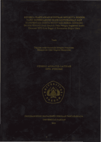 Kinerja Karyawan Kontrak BPS Kota Bogor Yang Di Pengaruhi  Oleh Kepribadian Dan Kompensasi Serta Motivasi Kerja Sebagai Intervening ( Studi Empirik  Pada Petugas Registrasi Sosial Ekonomi BPS kota Bogor Di Kecamatan Bogor Utara