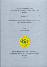 Evaluasi Program Inklusi Pada Sekolah Menengah Atas Di Kabupaten Bogor