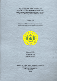 Pemodelan Dan Optimasi Penguatan Kreativitas Guru (Studi Empiris Menggunakan Pendekatan POP-SDM pada Guru SMP Negeri Wilayah Jakarta Barat)