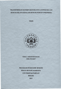 Transformasi Konsep Restorative Justice Dalam Hukum Islam Kedalam Hukum Positif Indonesia