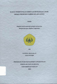 Kajian Perhitungan Emisi Gas Rumah Kaca Dari Proses Produksi Pabrik Kelapa Sawit