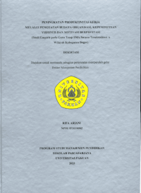 Peningkatan Produktifitas Kerja Melalui  penguatan Budaya organisasi , Kepemimpinan Visioner Dan Motivasi Berprestasi.