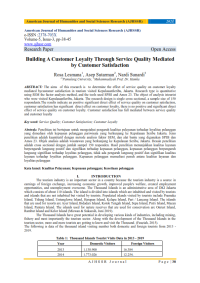 Building A Customer Loyalty Through Service Quality Mediated by Customer Satisfaction