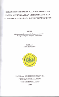 Rekonstruksi bahan Ajar Berbasis STEMuntuk Meningkatkan Literasi Sains dan Teknologi Siswa pada Konsep Kemagnetan