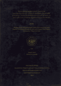 Pengaruh Penetapan Ciletuh Palabuhanratu UNESCO Global Geopark (CPUGGp) terhadap Pemanfaatan Ruang di Kecamatan Ciemas Kabupaten Sukabumi