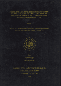 Pengembangan Multimedia Interaktif Sistem Organisasi Kehidupan Tingkat Sel Berbasis TPACK untuk Meningkatkan Keterampilan Proses Sains Siswa Kelas VII