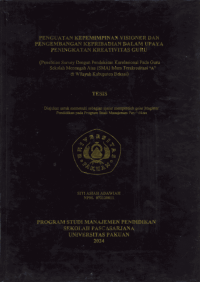 Penguatan Kepemimpinan Visioner Dan Pengembangan Kpribadian Dalam Upaya Peningkatan Kreativitas Guru.