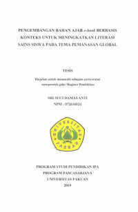 Pengembangan bahan ajar e-book berbasis konteks untuk meningkatkan literasi sains siswa pada tema pemanasan global