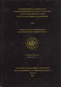 Penurunan Emisi Gas Rumah Kaca Dari Perubahan Penutupan Hutan dan Lahan di Provinsi Kalimantan timur Mengguanakan Model Sistem Dinamik