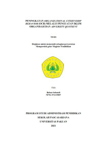 Image of Peningkatan Organizational Citizenship Behavior (OCB) melalui Penguatan Iklim Organisasi dan Adversity Quotient